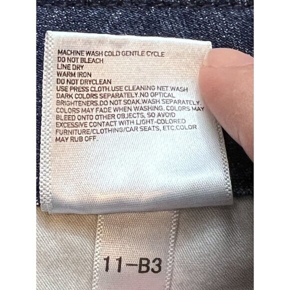 UNIQLO Jeans Retro Relax Fit Wide Leg High Rise Tapered Belted Blue Jeans - Picture 11 of 11